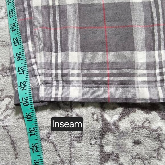 Men's Grey Plaid Pajama Pants, XXL, Drawstring, Old Navy - Picture 6 of 11